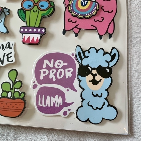 Crafter’s Square Colorful Pop Up Stickers Trio Package Set Sloth Llama Birds - Picture 14 of 15